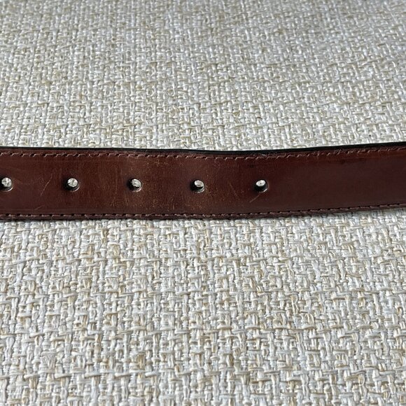 Braided men's belt Dark brown belt Leather classic belt Formal suit belt XL (36- - Picture 5 of 10